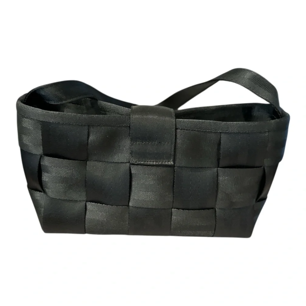 Harveys Original Seatbelt Purse Shoulder Strap Bag Black Tote Medium - Picture 4 of 6